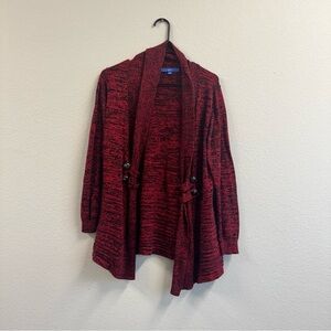 Apt. 9 Women's Marled Red Cardigan
